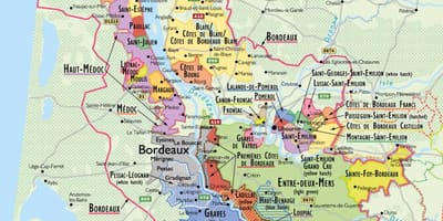 ბორდოს ვენახები რუკა